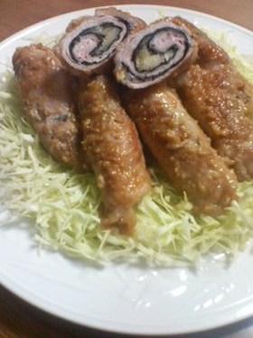 お弁当にもOK☆豚肉ののりチーズロール