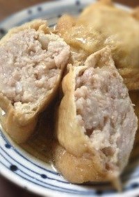 油揚げで豚バラの含め煮