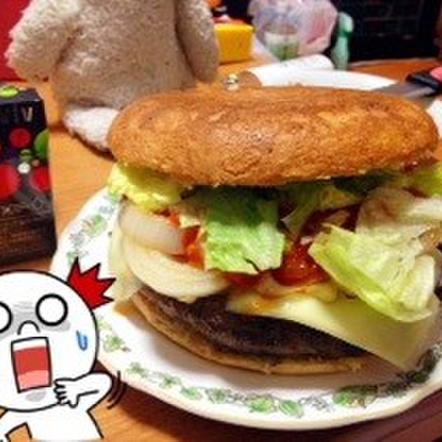 ビッグでびっくりハンバーガー レシピ 作り方 By Machorato クックパッド 簡単おいしいみんなのレシピが363万品