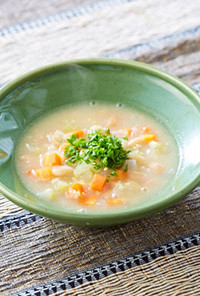 ミネストローネ風キビと豆のスープ