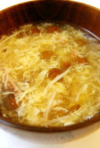 なめこ＆カニかまの中華かき玉スープ