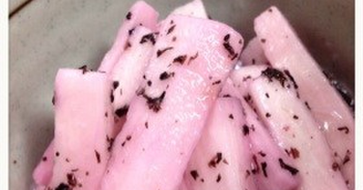 おつまみに 薄ピンク 長芋のゆかり和え レシピ 作り方 By Na626ma クックパッド