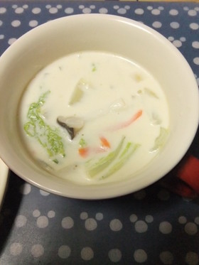 白菜などたっぷり野菜♡ミルクスープ