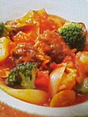 牛肉のトマト味のシチュ-