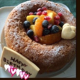 シンプルバースデーケーキ♡の画像