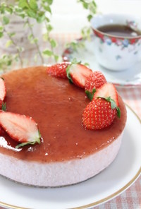 ラブリー♡苺のレアチーズケーキ