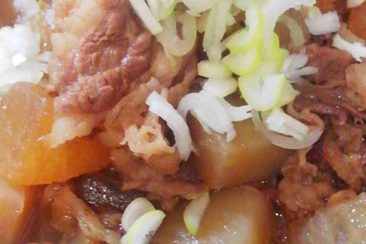 牛バラ肉のどて煮風煮込み レシピ 作り方 By 田舎のお母さん クックパッド