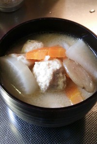 根菜祭り味噌汁(時々鶏団子もね)
