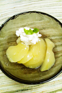 洋梨とリコッタチーズの簡単デザート