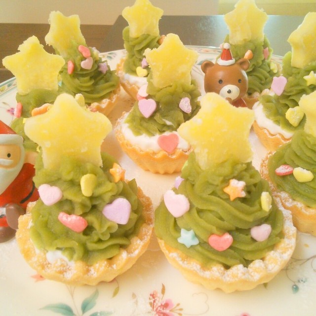 青汁さつまいも クリスマスツリータルト レシピ 作り方 By 料理中１００パー歌う クックパッド