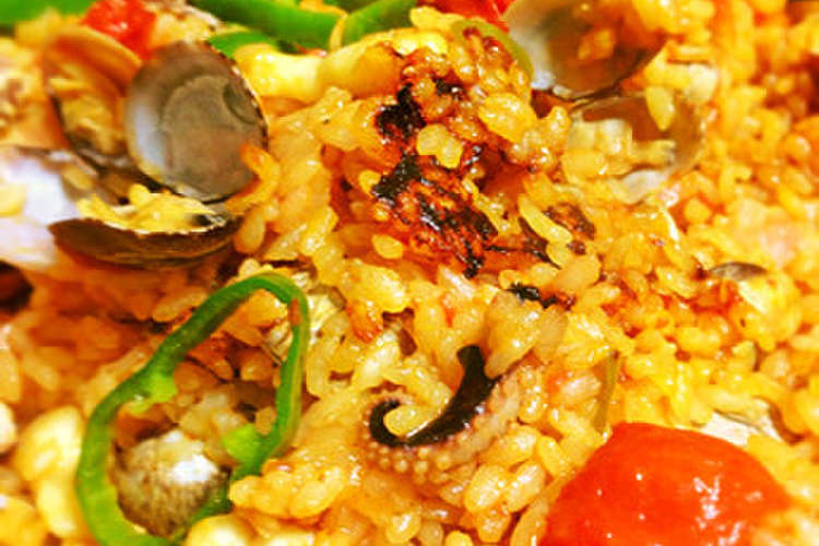 ホットプレートパエリア 母からのレシピ レシピ 作り方 By Mojamojayo クックパッド