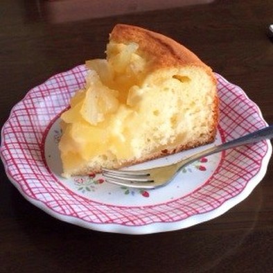 リンゴ×カスタードケーキの写真