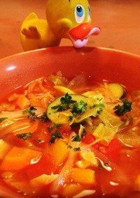トマトと野菜のスープ♪