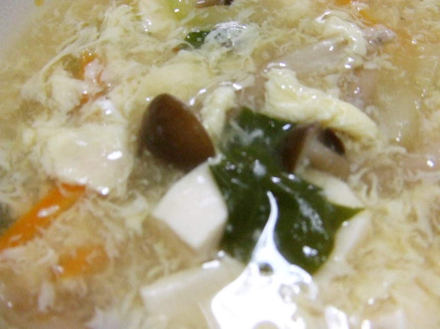 青梗菜と卵のスープ　72kcalの画像