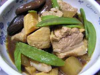 豚バラと大根・タケノコの中華風煮ものの写真