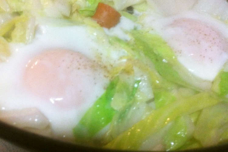 朝食に お弁当に 白菜の巣篭もり卵 レシピ 作り方 By ごくもり クックパッド