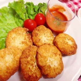 簡単 鶏ひき肉 豆腐でふわふわ チキンナゲット