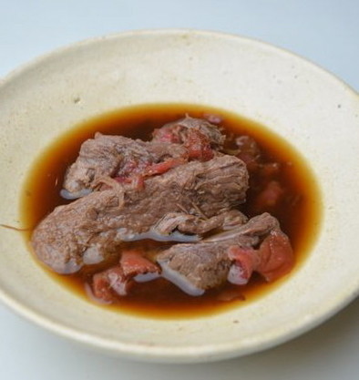 61.すじ肉の梅煮付けの写真