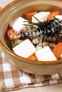 白菜と豆腐のポカポカ生姜鍋