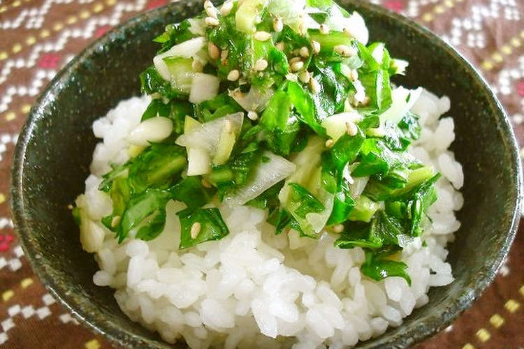 春菊好きに 春菊の油菜飯 レシピ 作り方 By しんがし畑 クックパッド 簡単おいしいみんなのレシピが353万品
