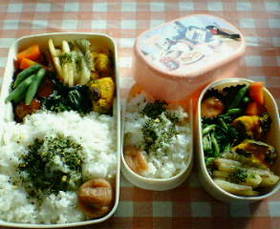 冷凍野菜を使ってささっと弁当(^^)