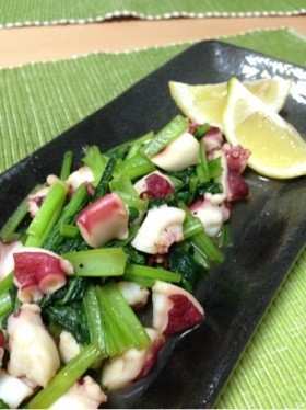 美味♡タコと小松菜のスタミナ炒め‼の画像