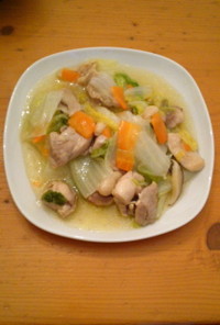 鶏モモ肉と白菜の中華炒め