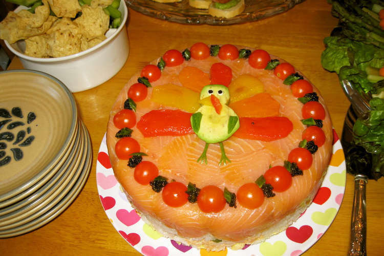 サンクスギビングに ターキー寿司ケーキ レシピ 作り方 By Emijmama クックパッド