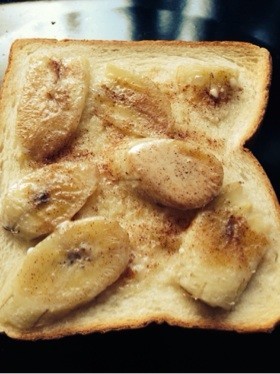 朝ご飯に♡バナナシナモントーストの画像