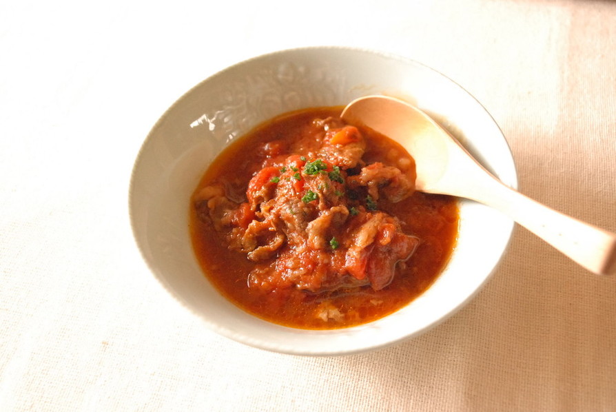 楽々おいしい牛肉のトマト煮(圧力鍋)の画像