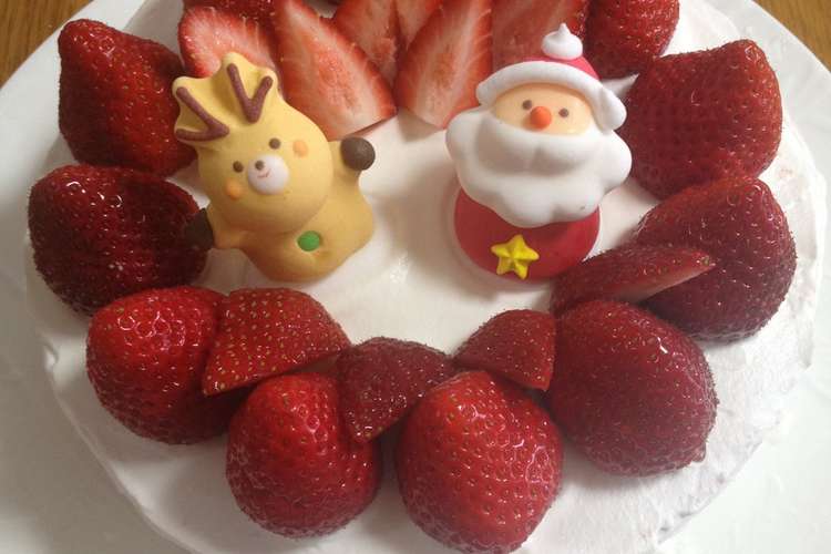 簡単スポンジのクリスマスケーキ レシピ 作り方 By Atsukocafe クックパッド 簡単おいしいみんなのレシピが359万品