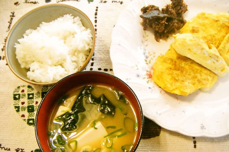 朝ご飯は お味噌汁と玉子焼の和食 レシピ 作り方 By ミコおばちゃん クックパッド 簡単おいしいみんなのレシピが354万品