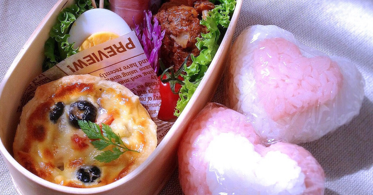 大人 キャラ弁wハート弁当 バレンタイン レシピ 作り方 By ミオナン クックパッド 簡単おいしいみんなのレシピが366万品