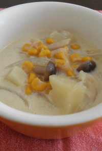 豆乳と生姜の野菜スープ