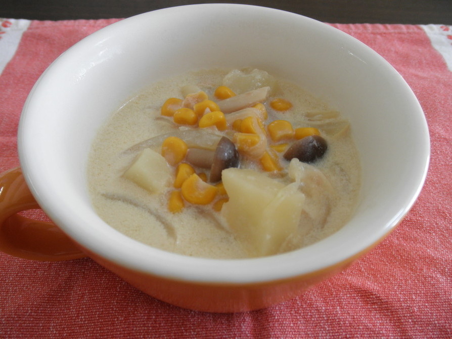 豆乳と生姜の野菜スープの画像
