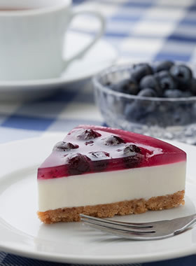 レアチーズ風ブルーベリーヨーグルトケーキの画像