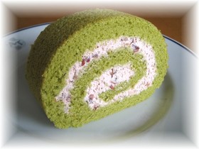 ロールケーキ★抹茶&あずきクリーム