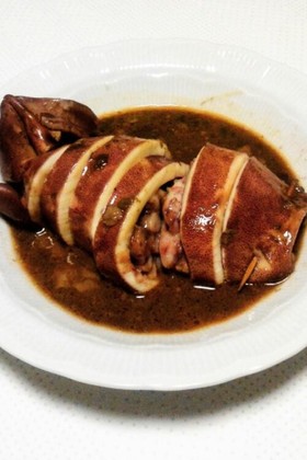 祖母伝来。いかの丸ごと煮