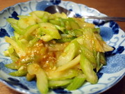 セロリの中華風辛味炒めの写真