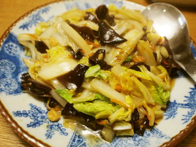 白菜ときくらげの中華風甘酢炒めの写真