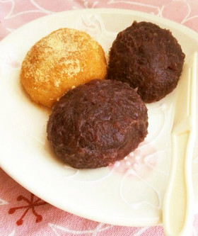 ✿材料3つ!!切り餅とご飯で簡単おはぎ✿