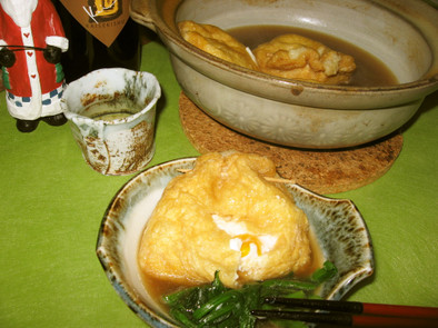 熱々フワフワ♪加賀丸芋の袋煮鍋の写真