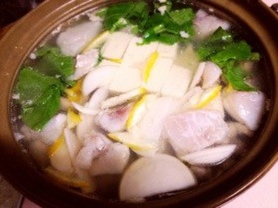 鱈とかぶの湯豆腐の写真