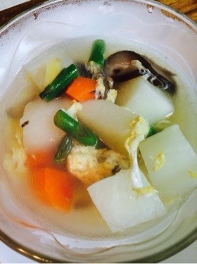野菜ゴロゴロ☆かぶのかき玉中華スープの画像
