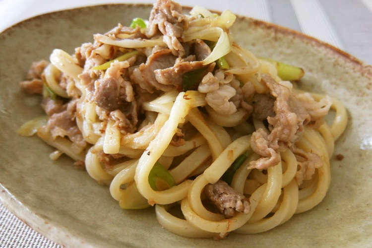 塩麹豚 炒めネギの絶品アレンジ焼きうどん レシピ 作り方 By Mimosa クックパッド