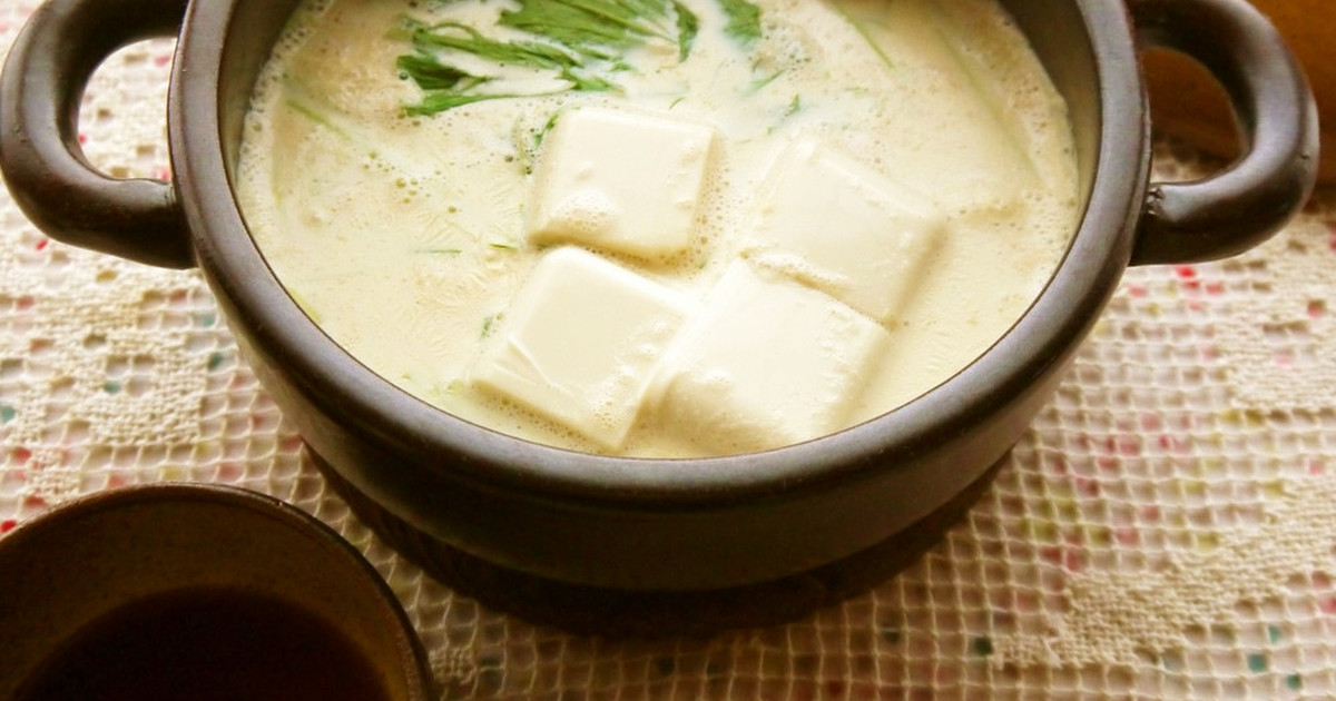 とろとろ*豆乳湯豆腐 by mafinn 【クックパッド】 簡単おいしいみんなのレシピが357万品