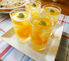 簡単*パインとみかん缶のゼリー