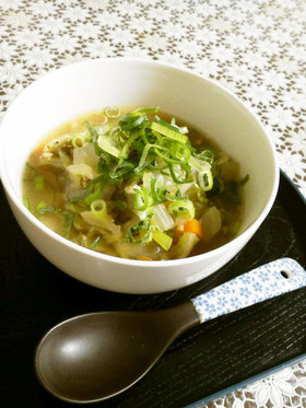 具だくさん生姜スープ