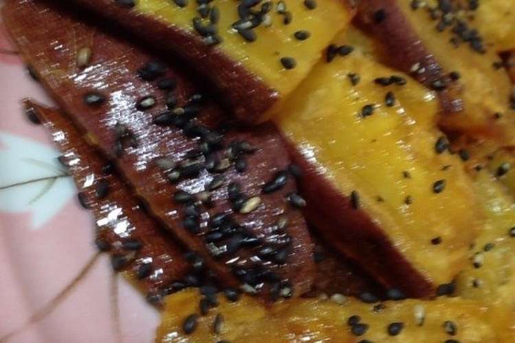 ホットケーキシロップで揚げない大学芋 レシピ 作り方 By にゃにゃにゃにゃあ クックパッド