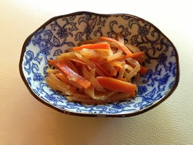 ヒカマ(マンゲーオor葛芋)をきんぴらで